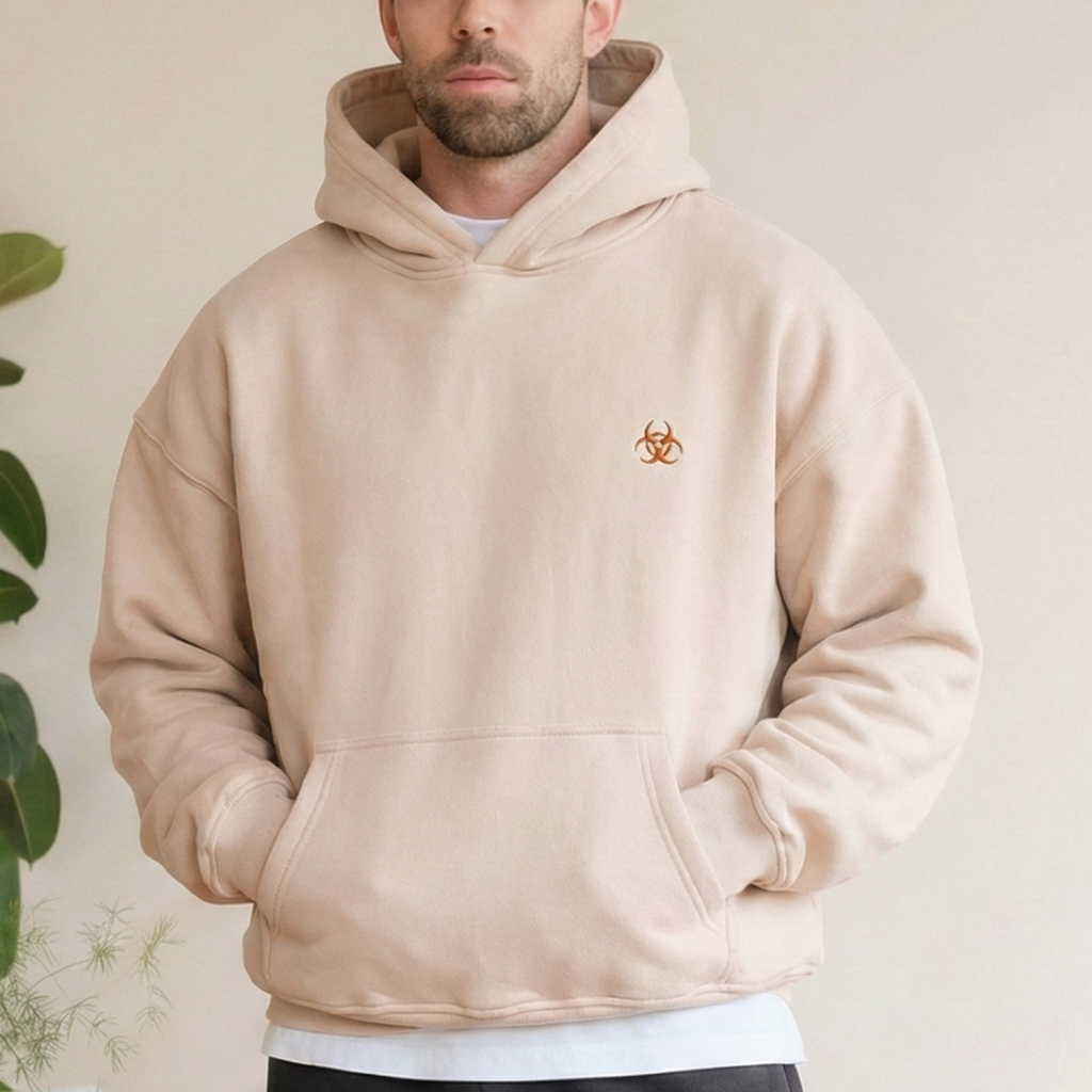 Beige Oversized Hoodie
