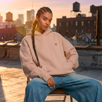 Beige Oversized Hoodie