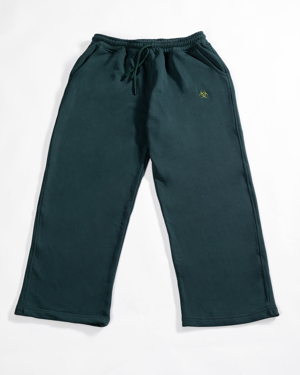 Dark Green Wide Leg Sweatpants