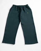 Dark Green Wide Leg Sweatpants