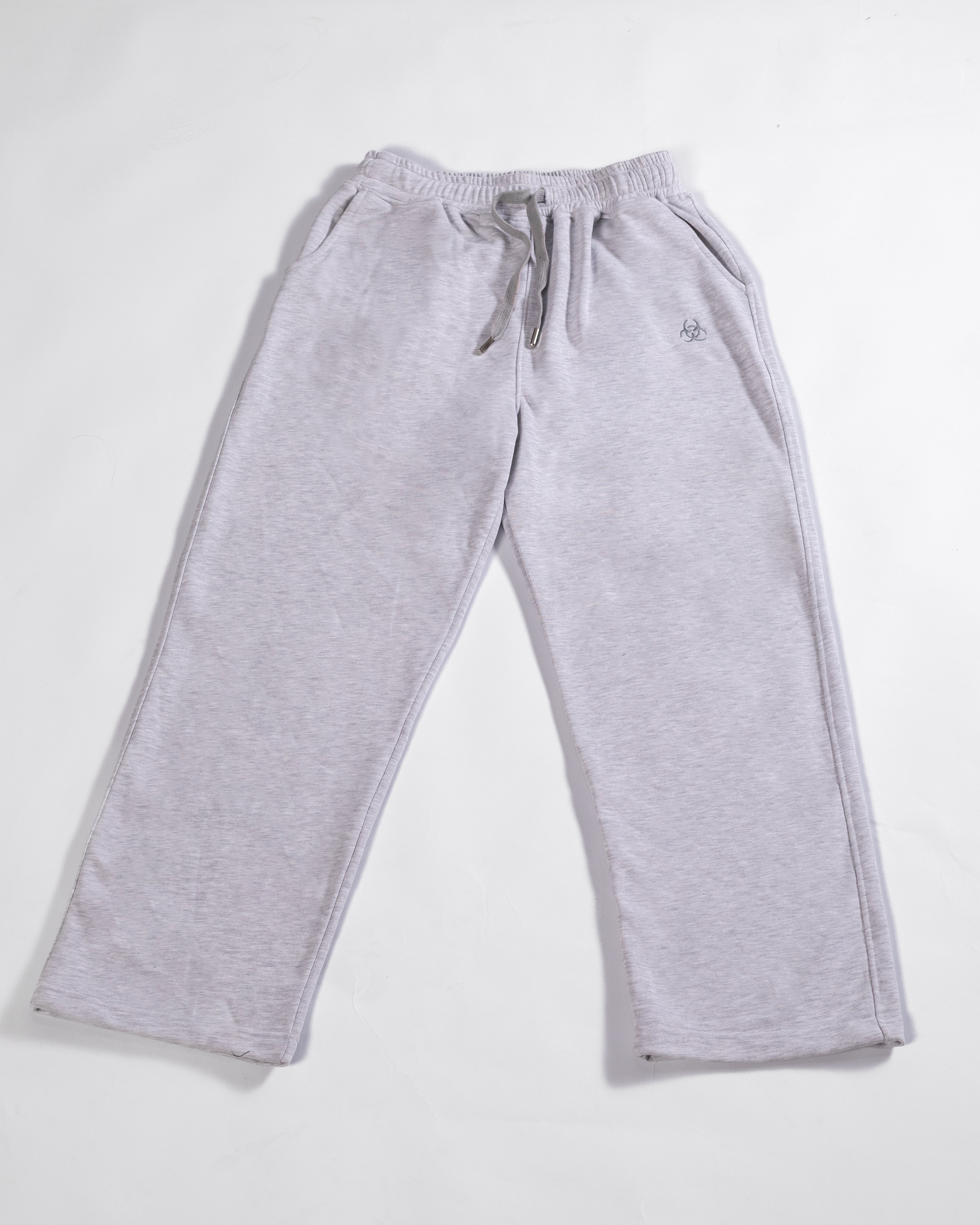 Silver Gray Wide Leg Sweatpants