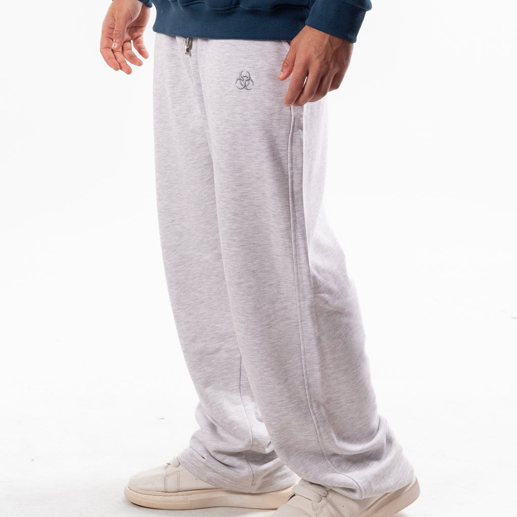 Silver Gray Wide Leg Sweatpants