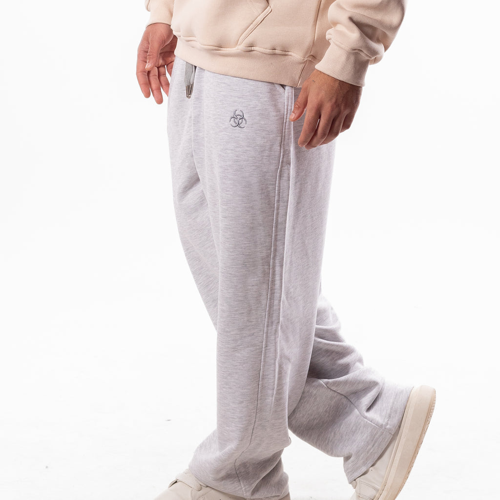 Silver Gray Wide Leg Sweatpants